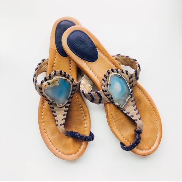 Frye Shoes - Frye Madison Agate Blue Stone Sandal